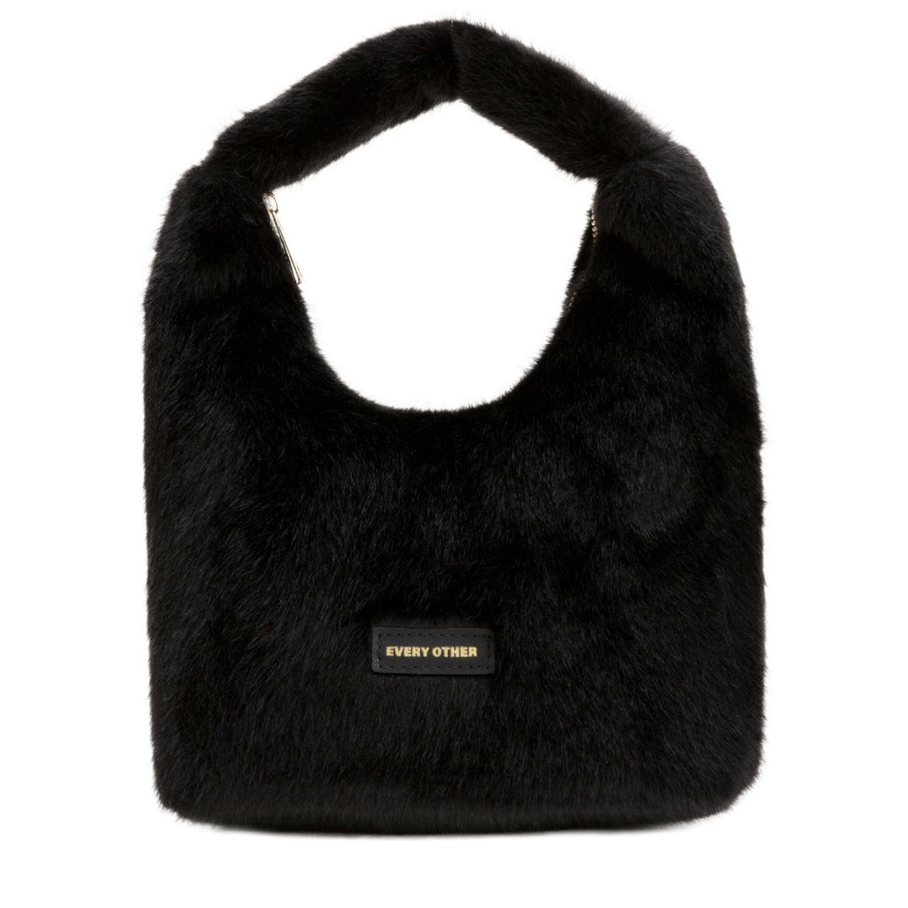 Faux Fur Scoop Grab Bag - BLACK 12080