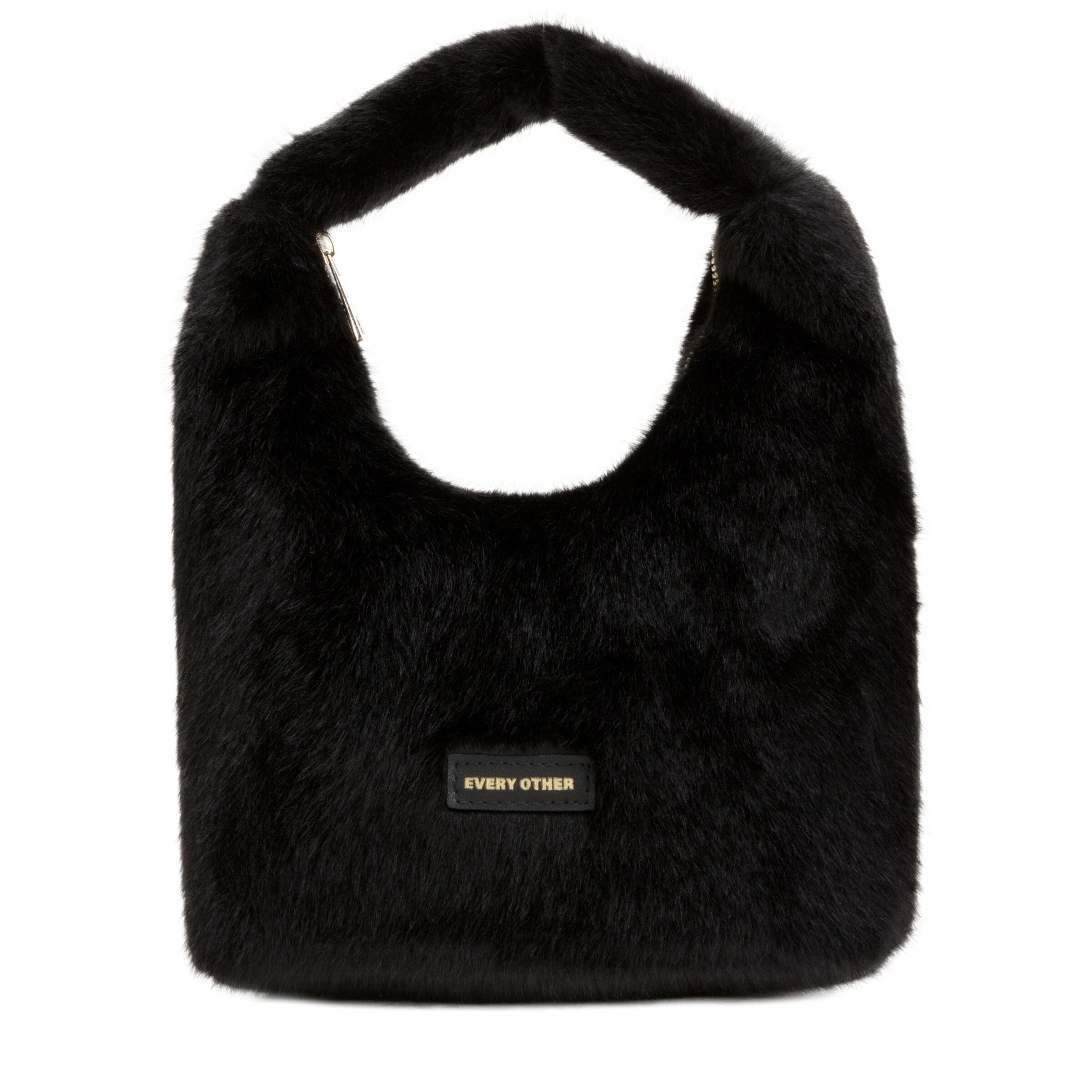 Faux Fur Scoop Grab Bag - BLACK 12080