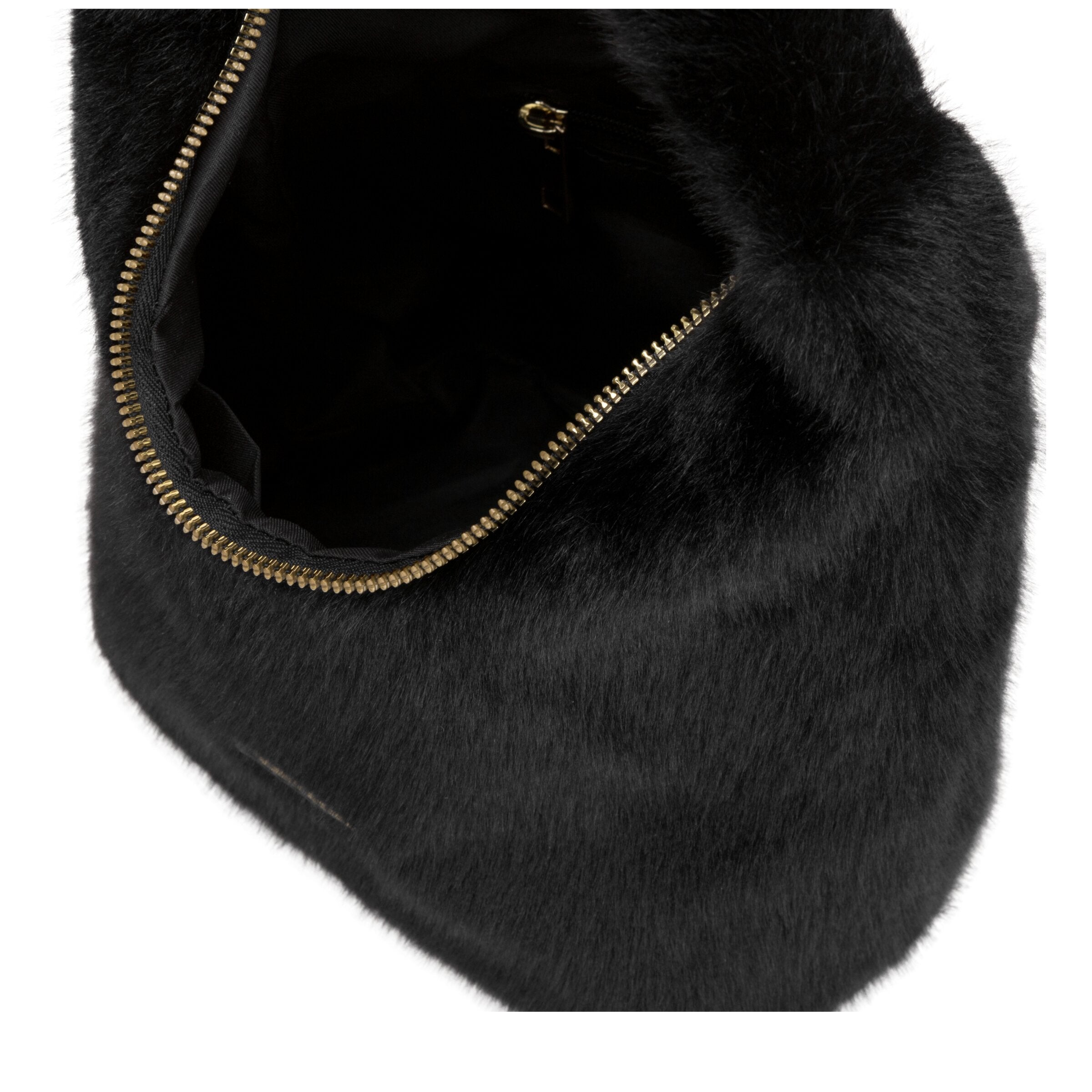 Faux Fur Scoop Grab Bag - BLACK 12080
