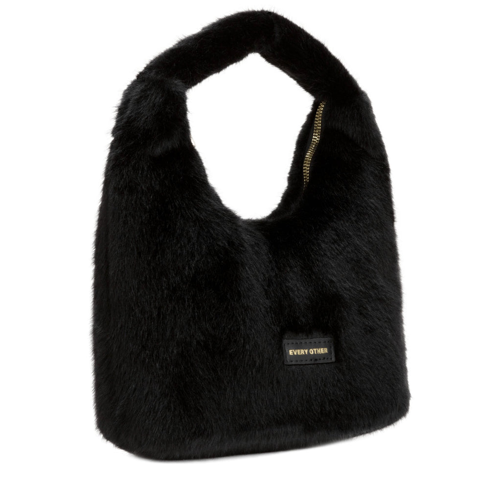 Faux Fur Scoop Grab Bag - BLACK 12080