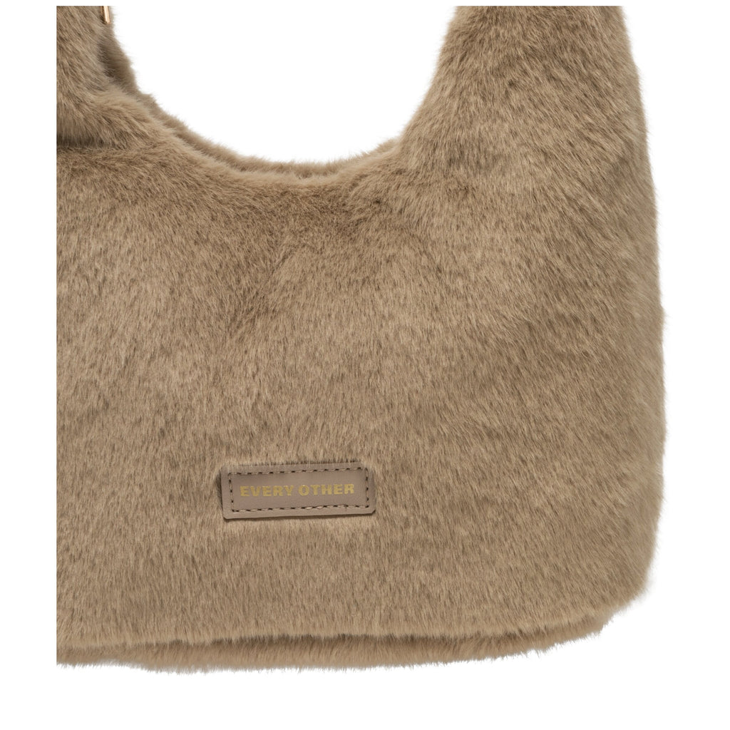 Faux Fur Scoop Grab Bag - TAUPE 12080
