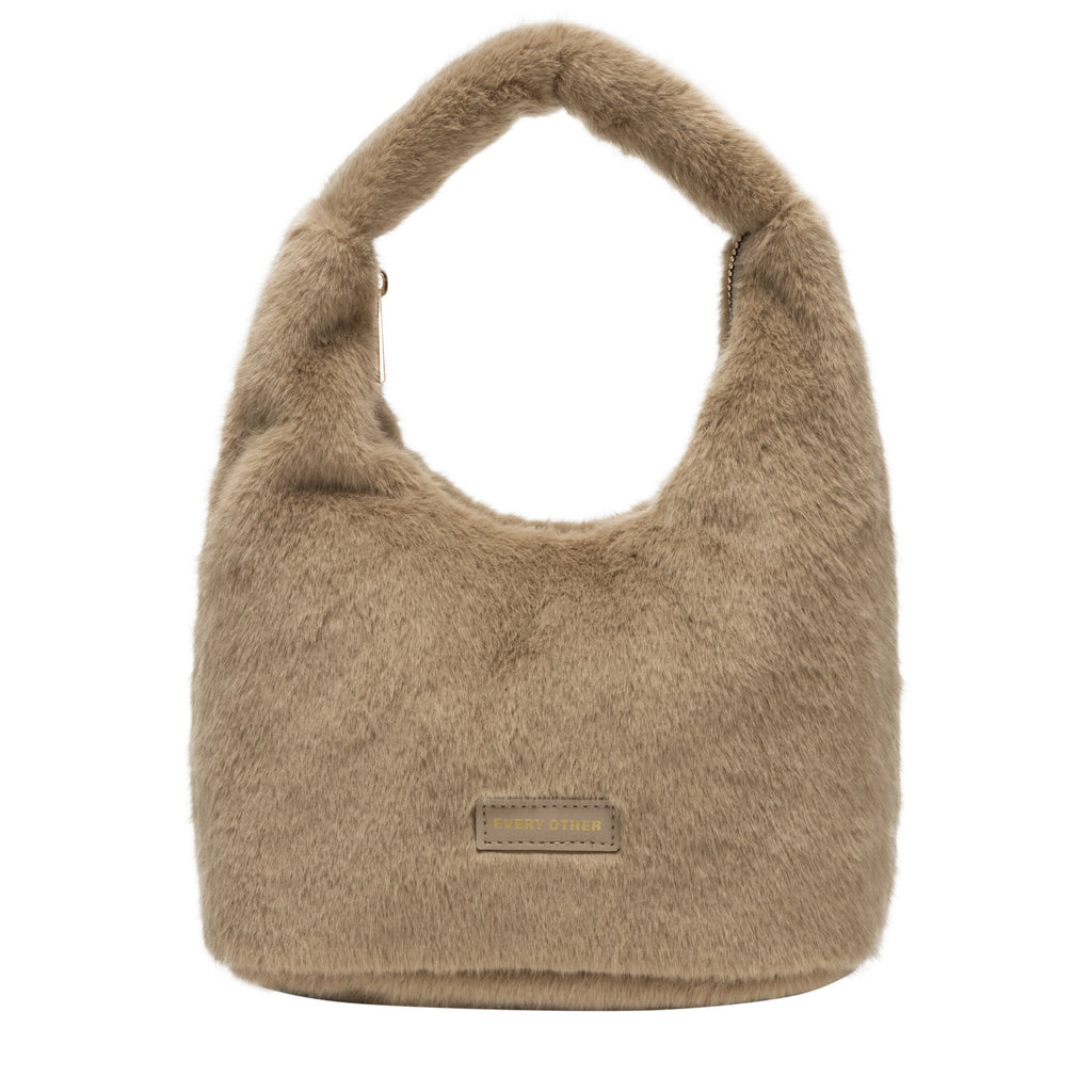 Faux Fur Scoop Grab Bag - TAUPE 12080