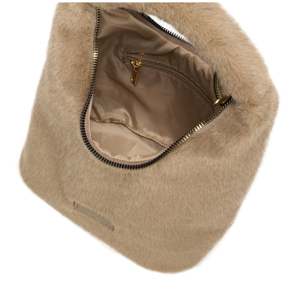 Faux Fur Scoop Grab Bag - TAUPE 12080