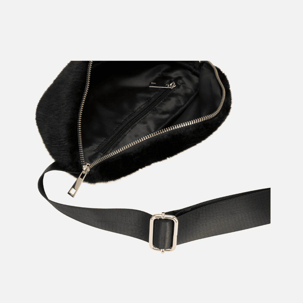 FAUX FUR SLING BAG
