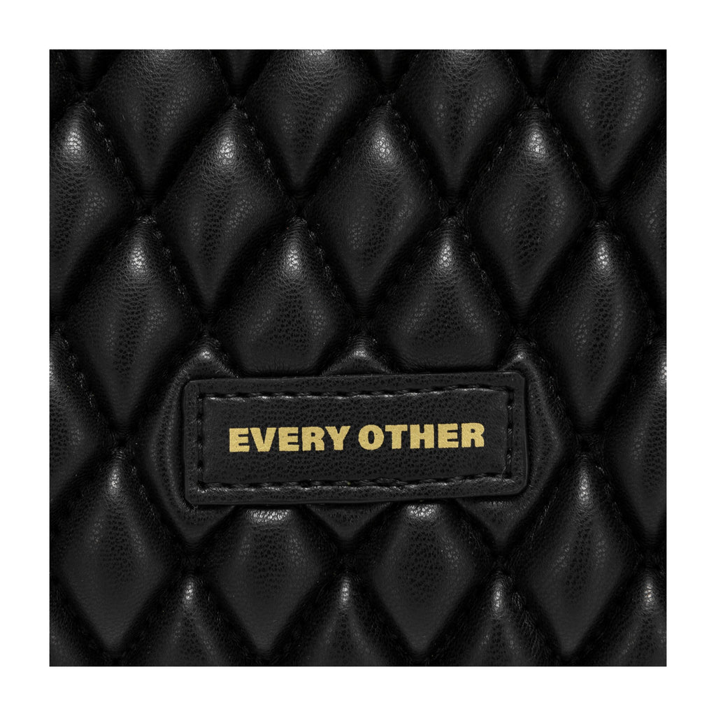 Quilted Grab Cross Body Bag - BLACK 12168