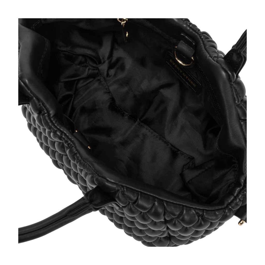 Quilted Grab Cross Body Bag - BLACK 12168