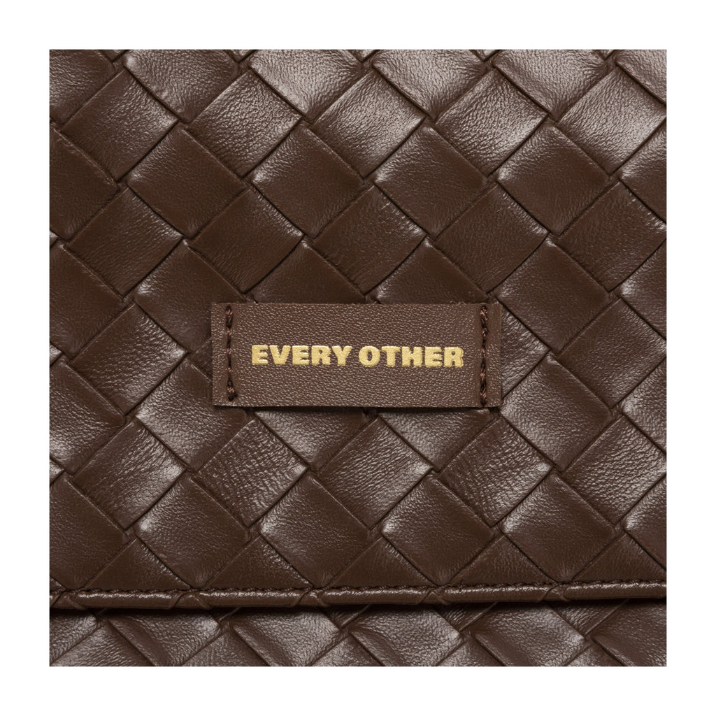 Flap Over Shoulder Clutch Cross Body Bag - BROWN 12176