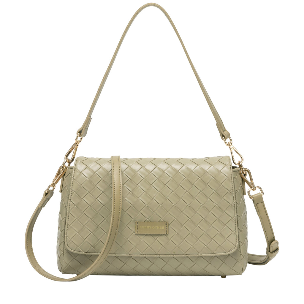 Flap Over Shoulder Clutch Cross Body Bag - SAGE 12176
