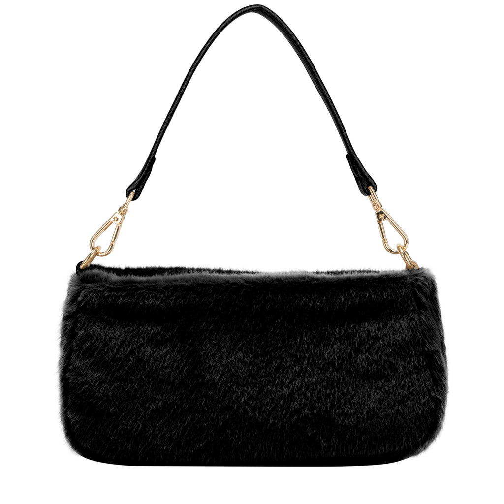 Baguette Cross Body Shoulder Bag - BLACK 12186