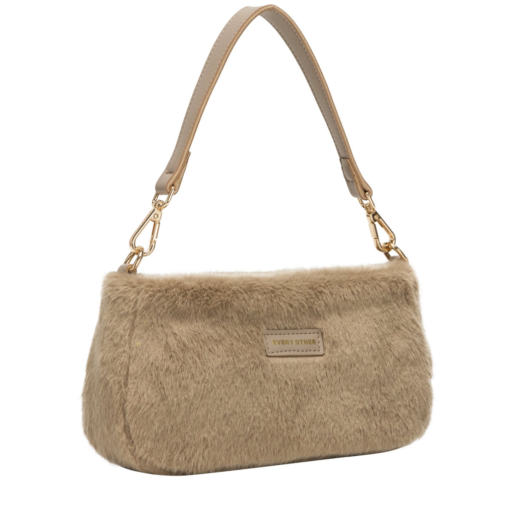 Baguette Cross Body Shoulder Bag - TAUPE 12186