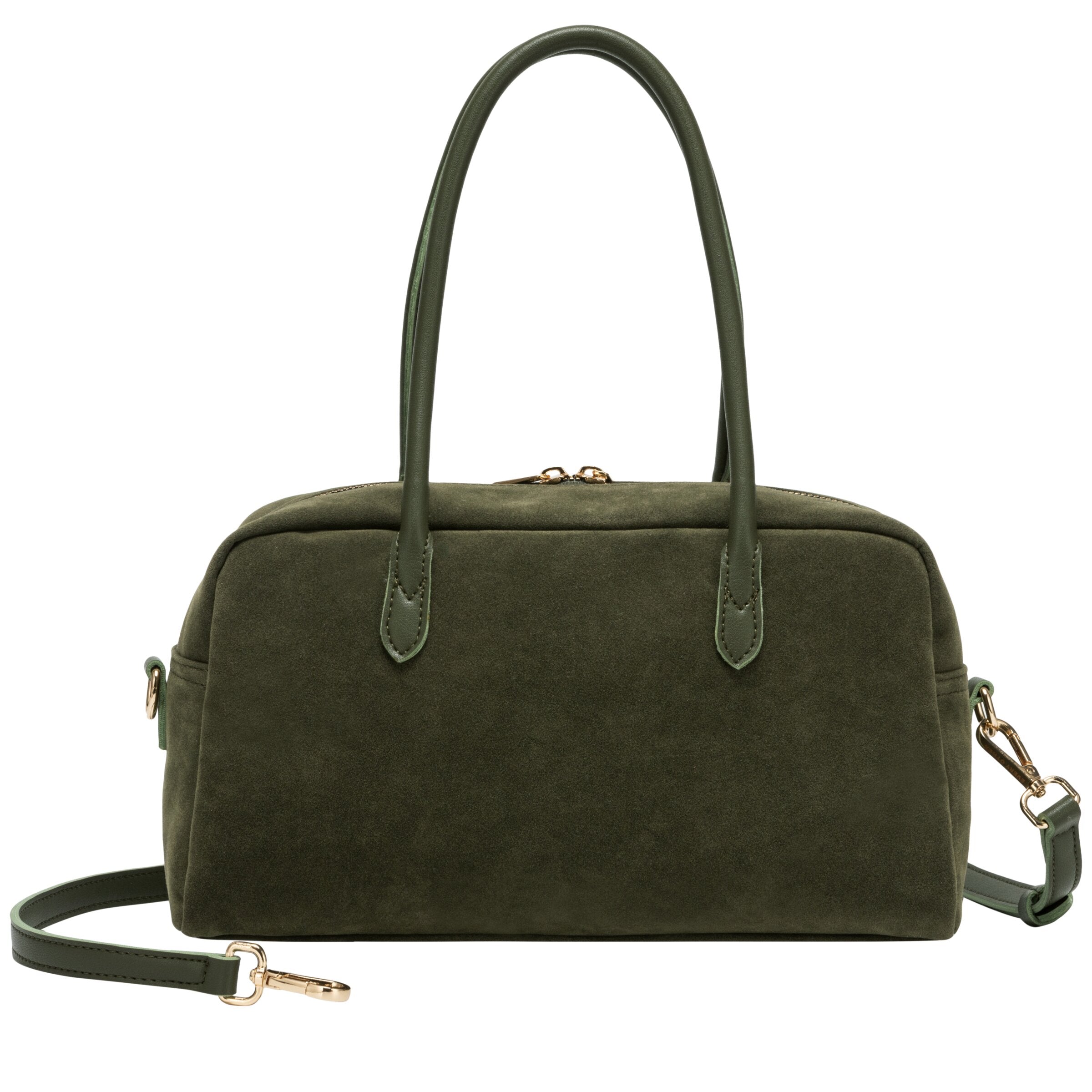 Suede Effect Bowling Bag - Season - KHAKI 12191