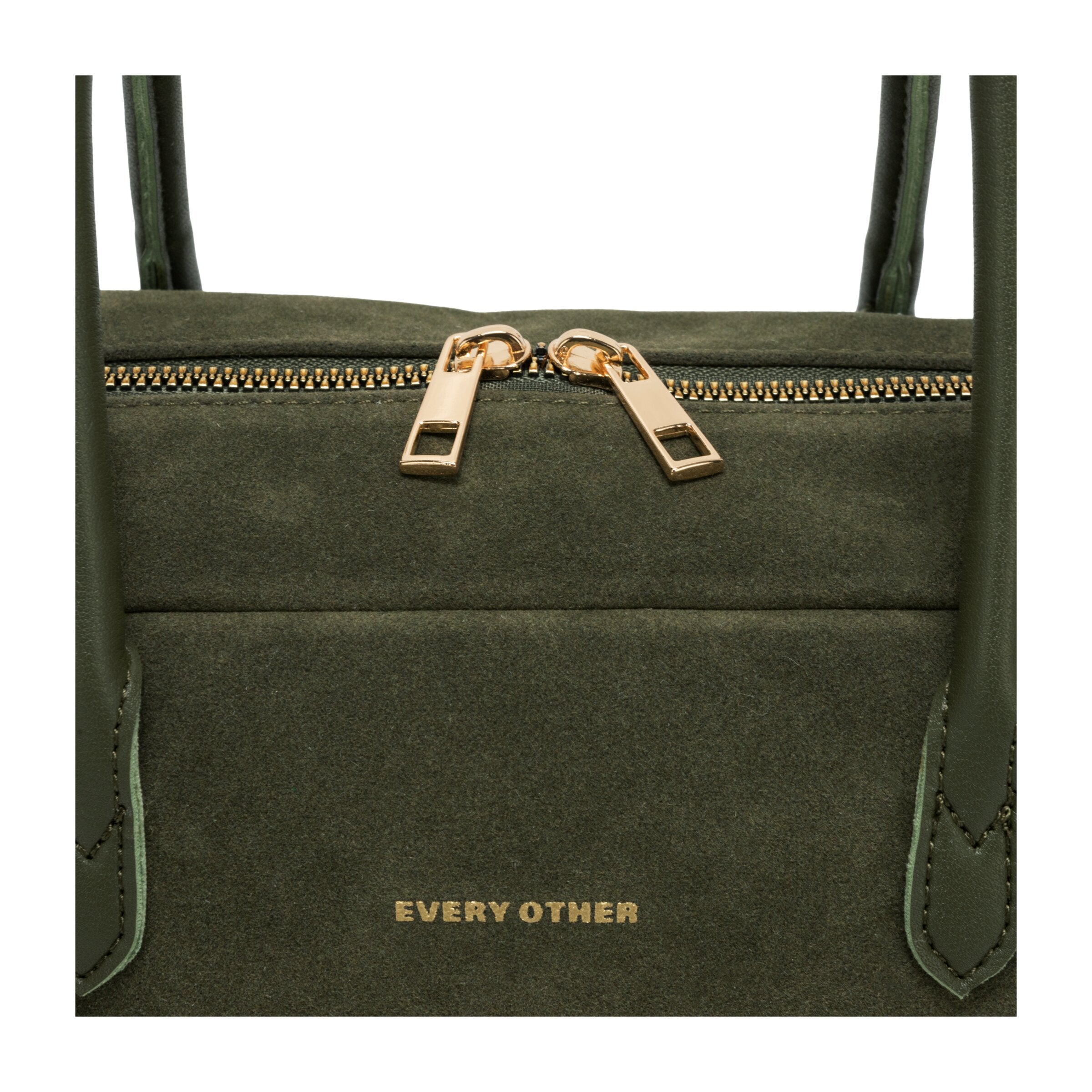 Suede Effect Bowling Bag - Season - KHAKI 12191