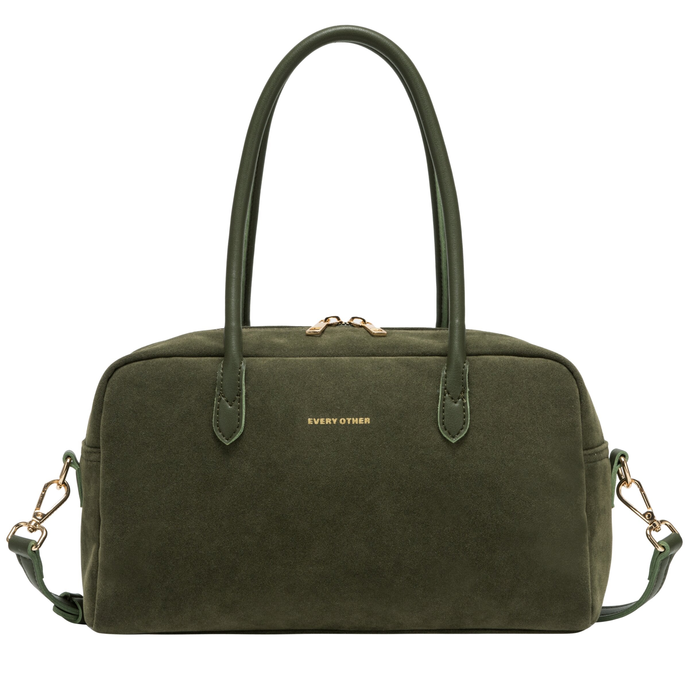 Suede Effect Bowling Bag - Season - KHAKI 12191