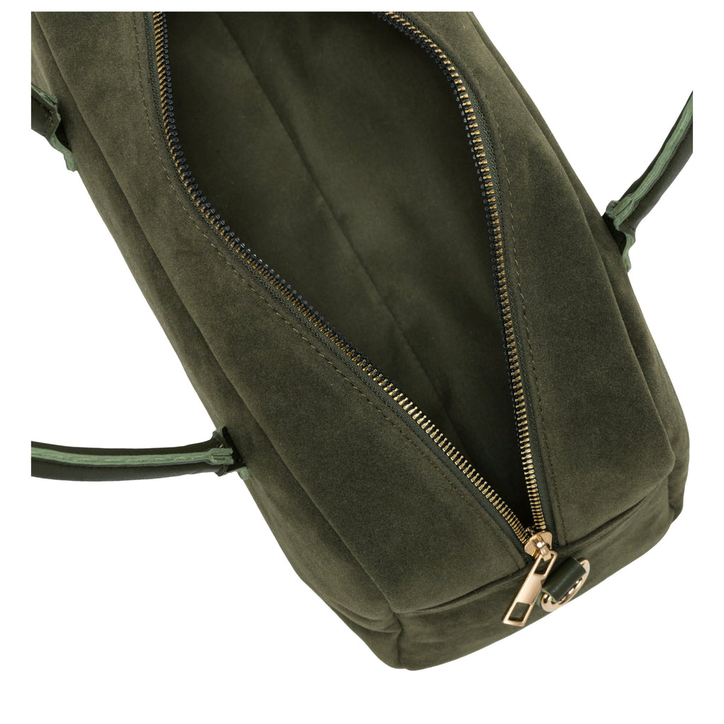 Suede Effect Bowling Bag - Season - KHAKI 12191