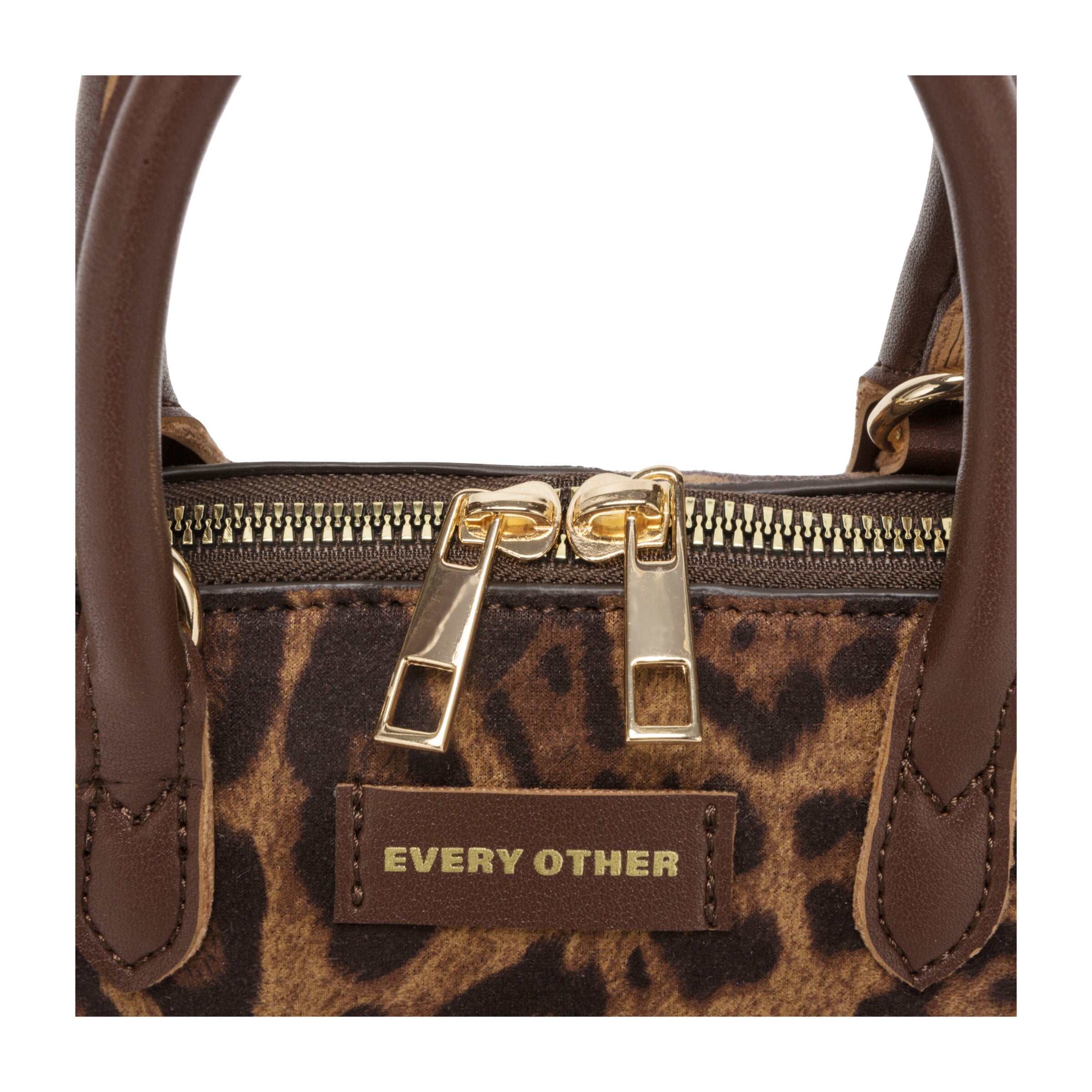 Suede Effect Mini Bowling Bag - LEOPARD 12192