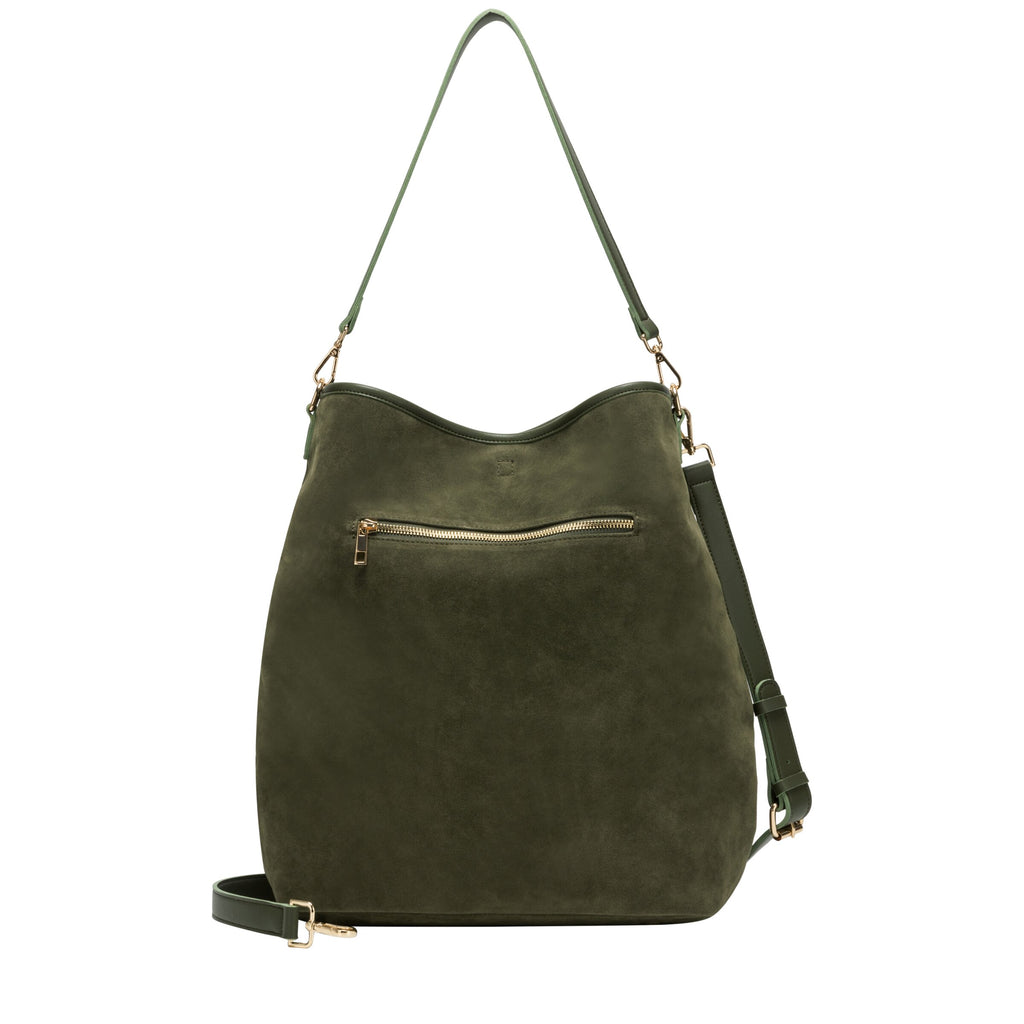 Suede Effect Single Strap Shoulder - KHAKI 12194
