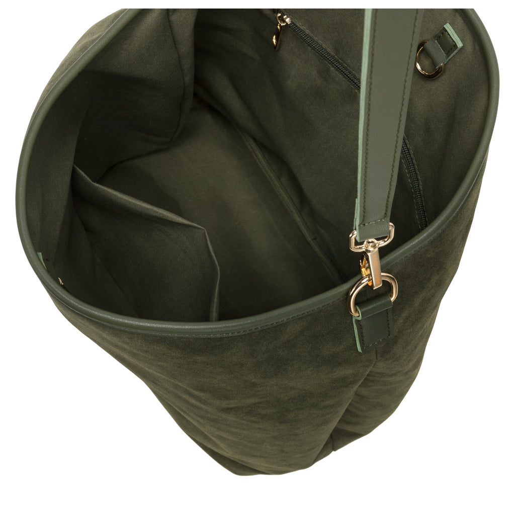 Suede Effect Single Strap Shoulder - KHAKI 12194