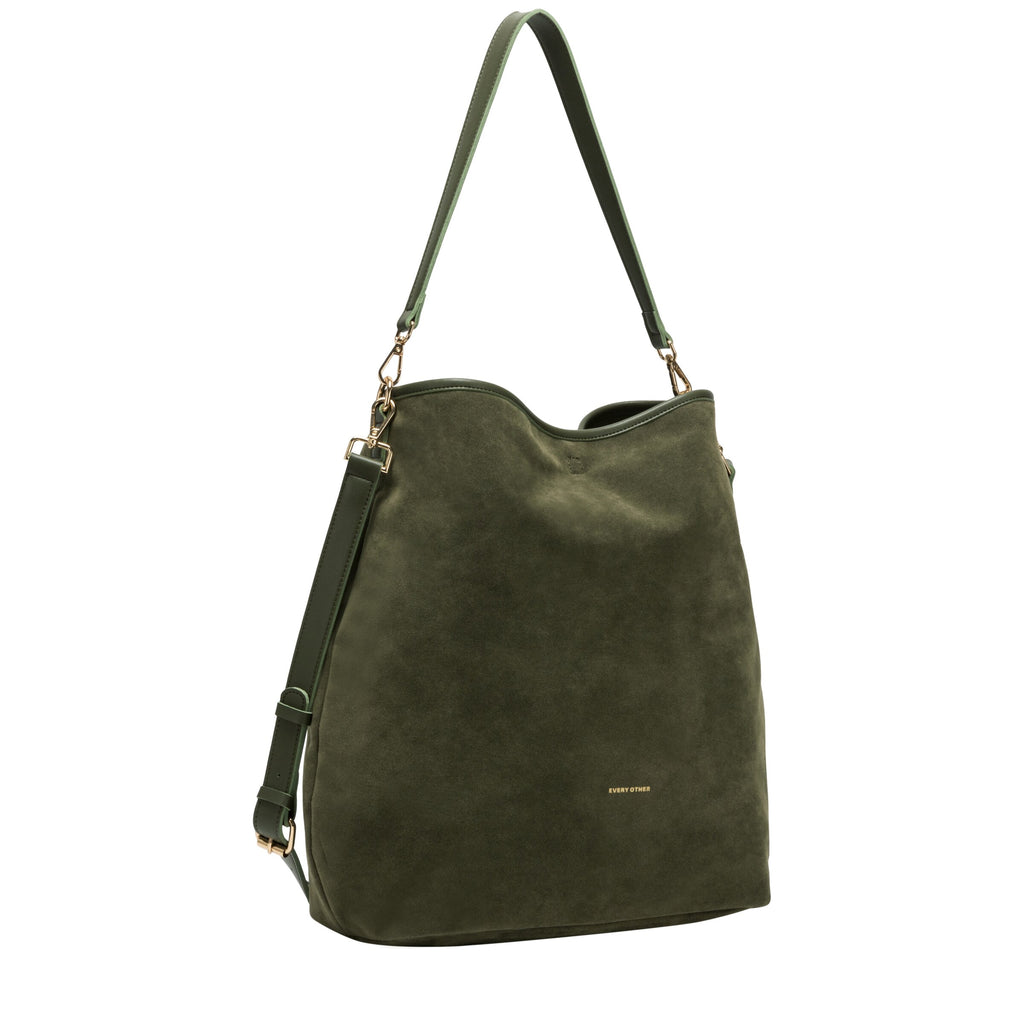 Suede Effect Single Strap Shoulder - KHAKI 12194