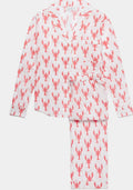 Women’s Organic Cotton Pyjama Trouser Set - Red Lobster