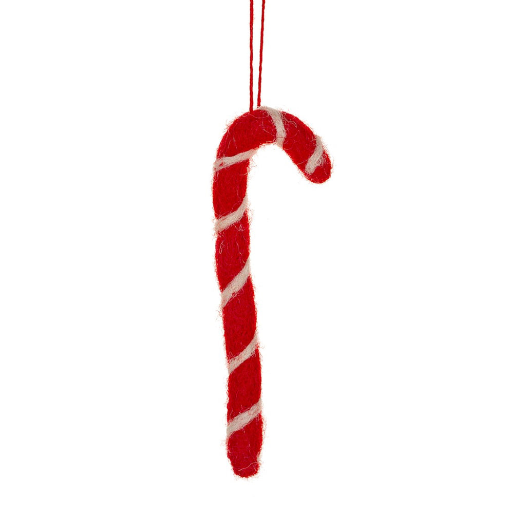 Large Candy Cane Felt Hanging Decoration