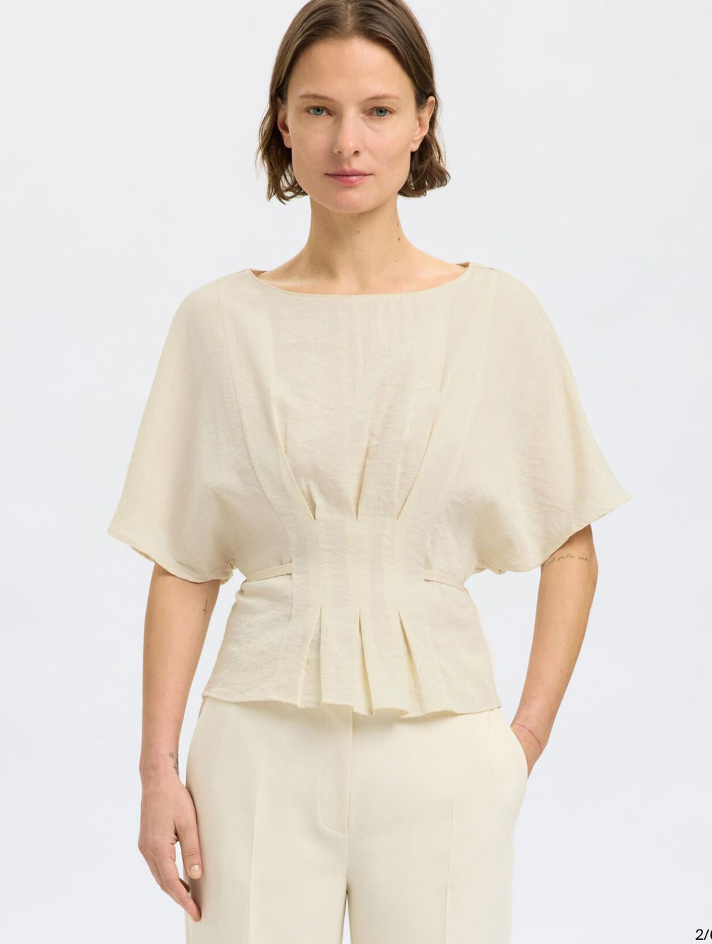 SLFMATILDA SS PLEATED TOP