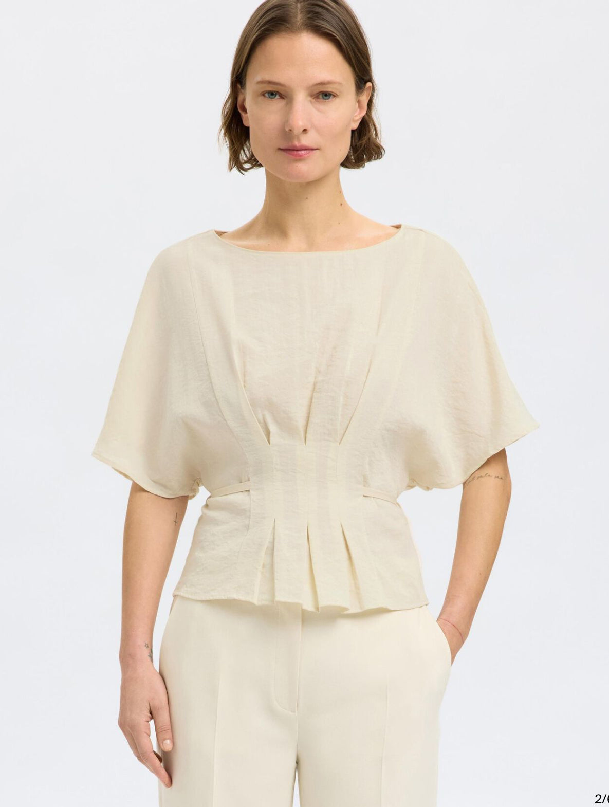 SLFMATILDA SS PLEATED TOP