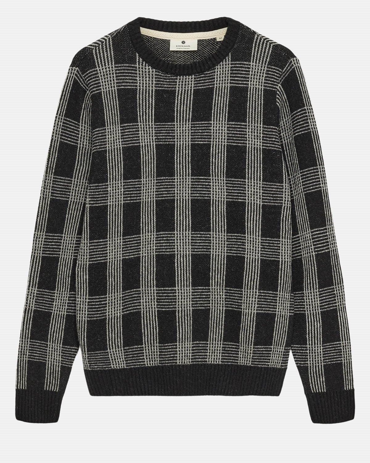 AKSUNE LAMBSWOOL CHECK KNIT