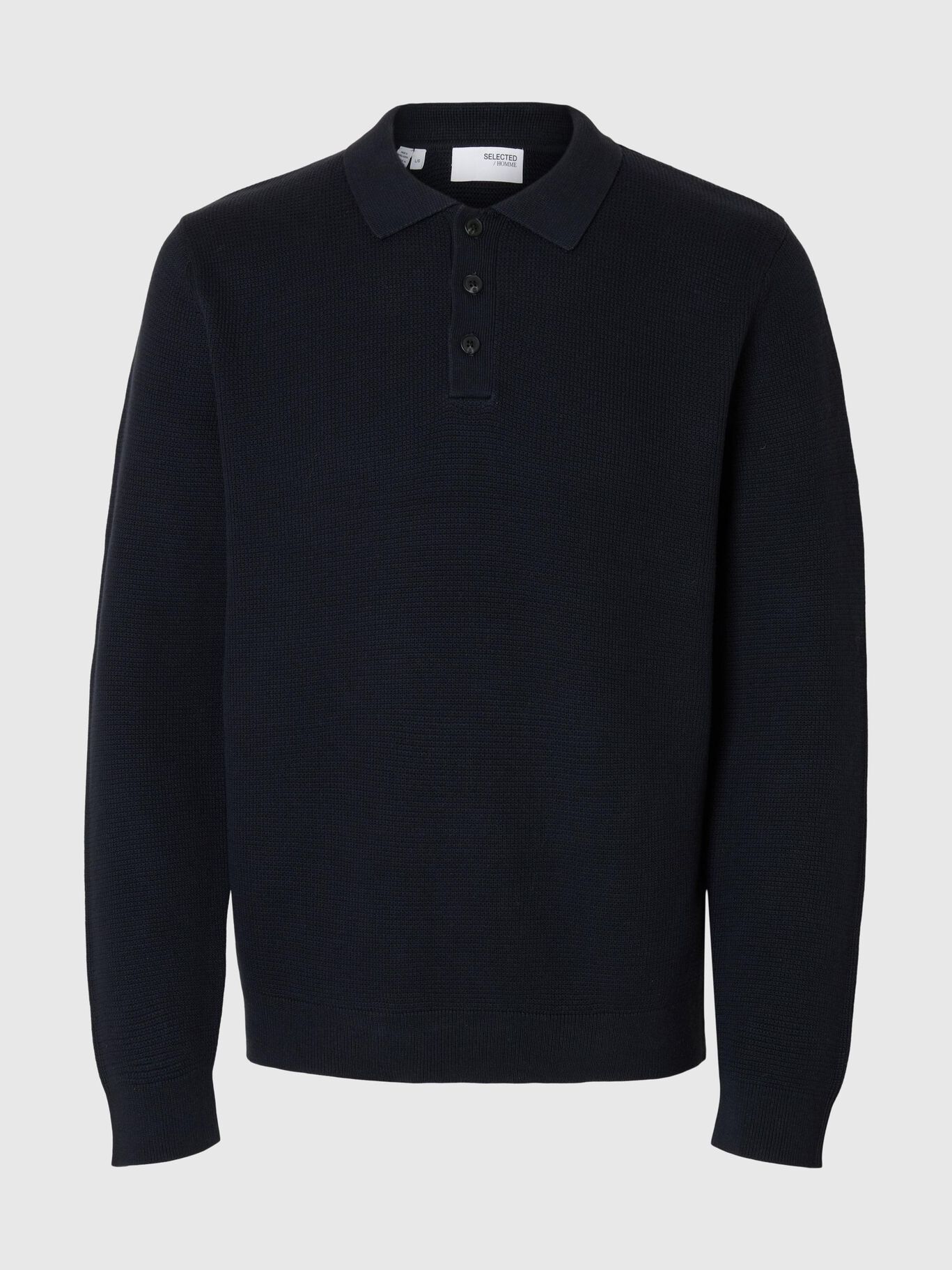 SLHDANE LS KNIT STRUCTURE POLO