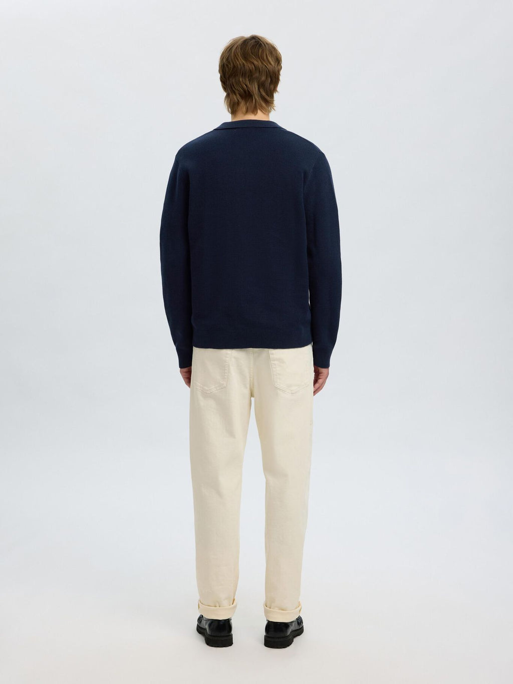 SLHDANE LS KNIT STRUCTURE POLO
