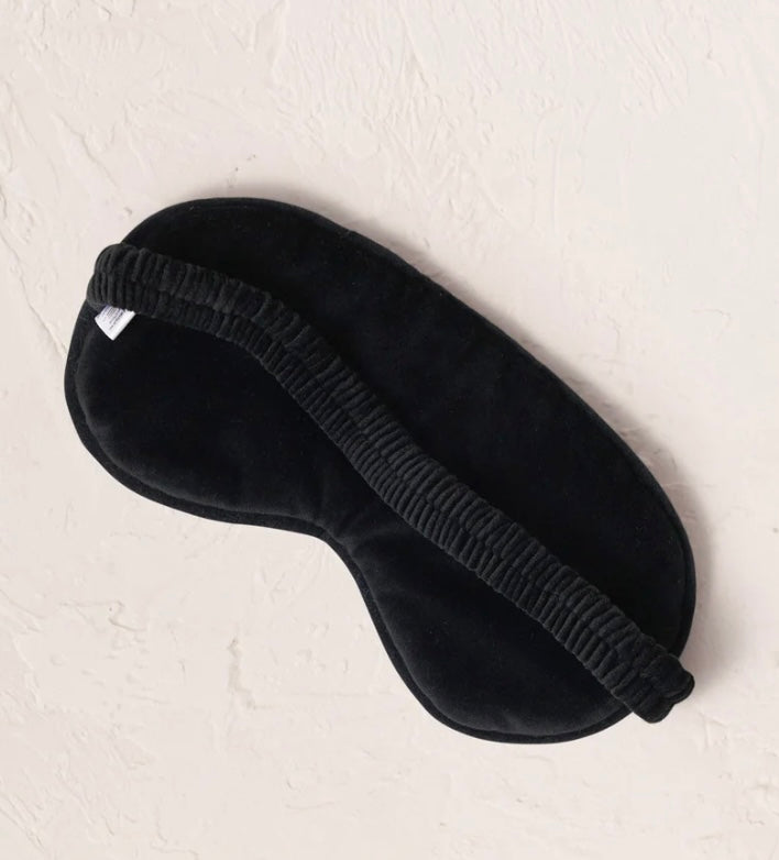 Honey Bee Velvet Eye Mask - Charcoal