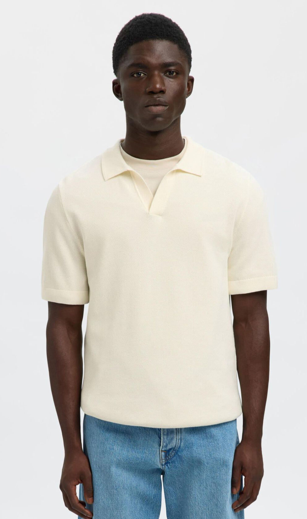 SLHCOLIBRI SS KNIT STRUCTURE POLO