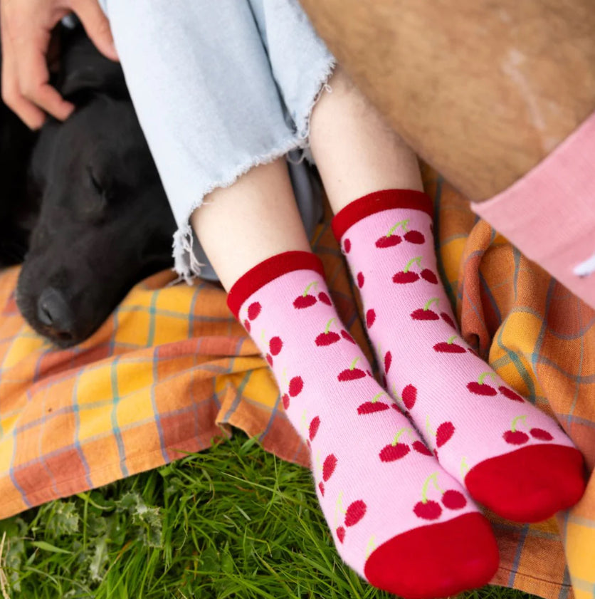 Cherry Bamboo Socks