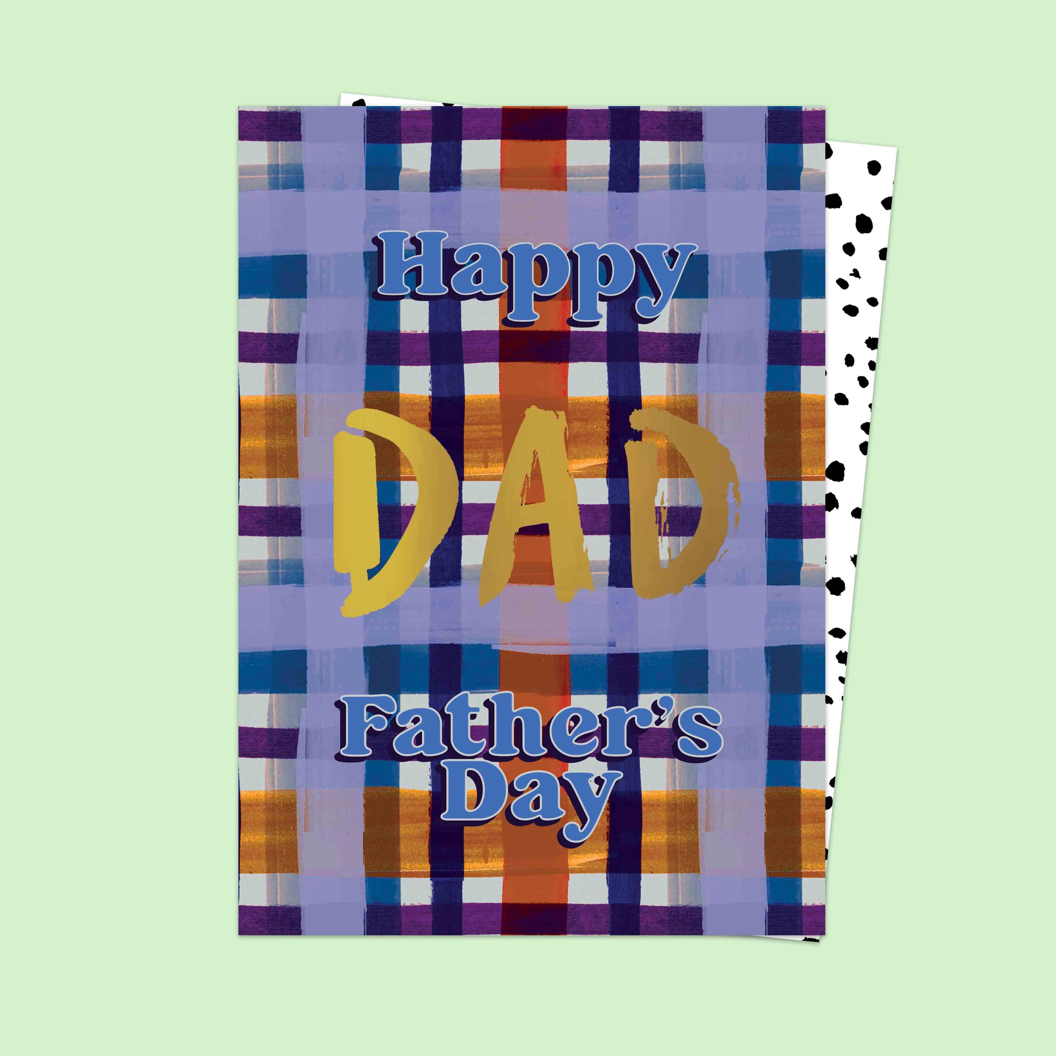 Happy Fathers Day Tartan Card