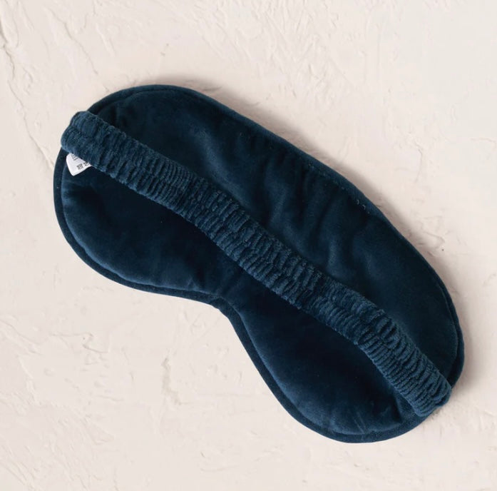 Jungle Jaguar Velvet Eye Mask - Ink Blue