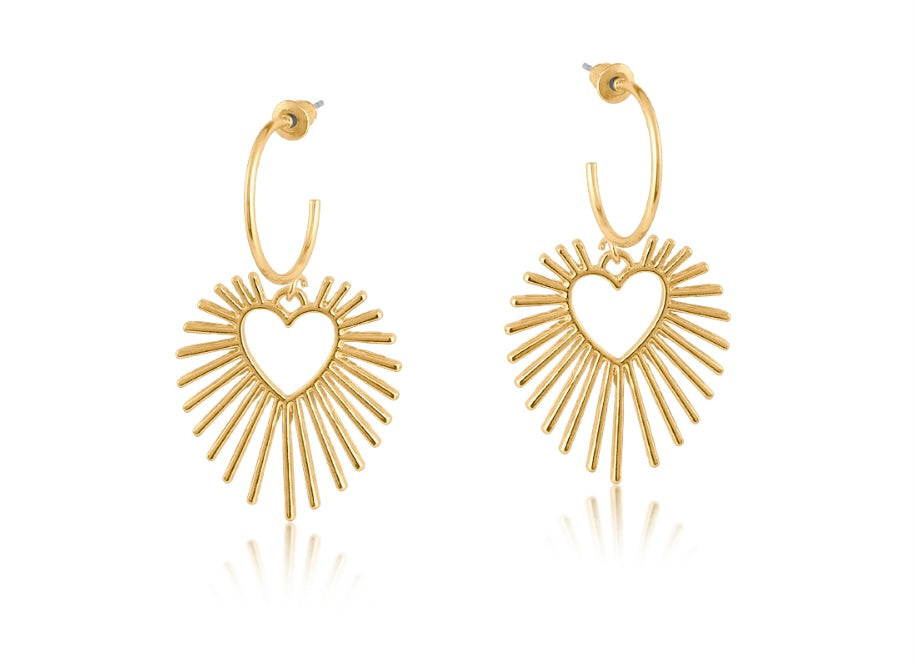 Selena Sunburst Hoop Earrings