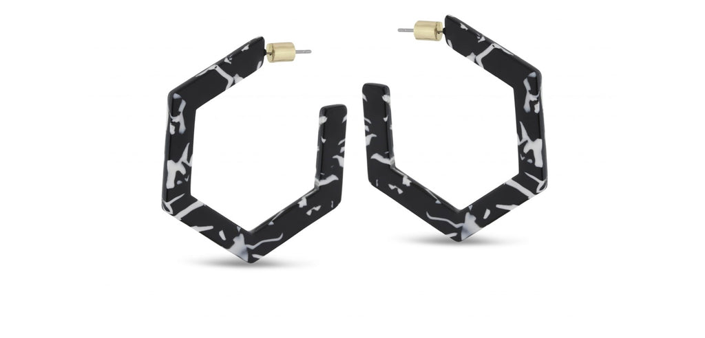 Olivia Hexagon Resin Earrings