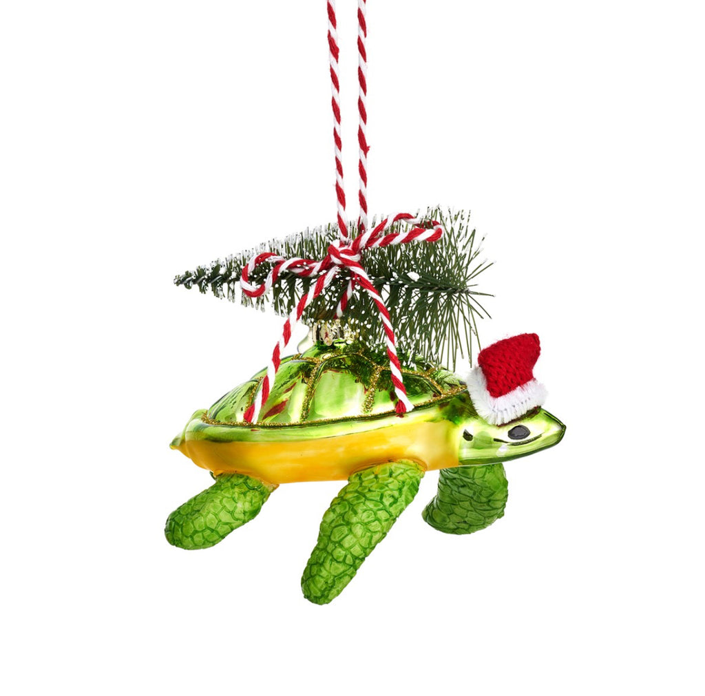 Turtle With Christmas Tree Shaped Bauble