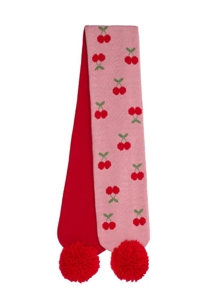 Cheerful Cherry Knitted Scarf