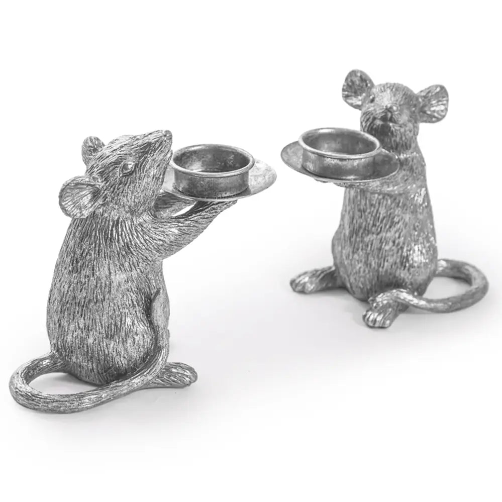 PAIRS OF MICE CANDLE HOLDERS
