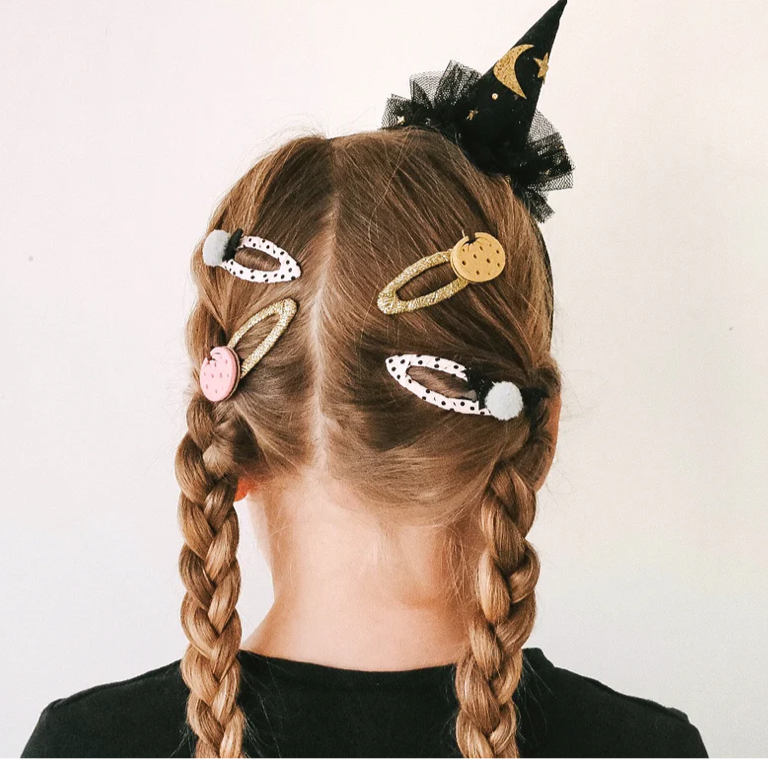 Spotty Pumpkin Clips