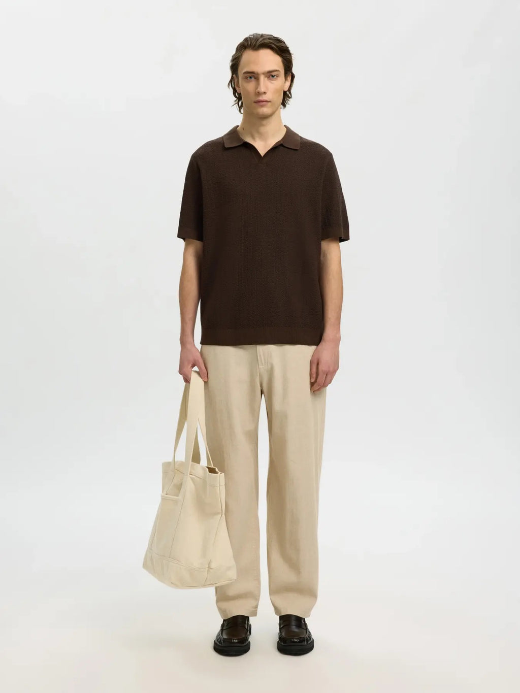 SLH220-LOOSE BRODY LINEN BLD PANT NOOS
