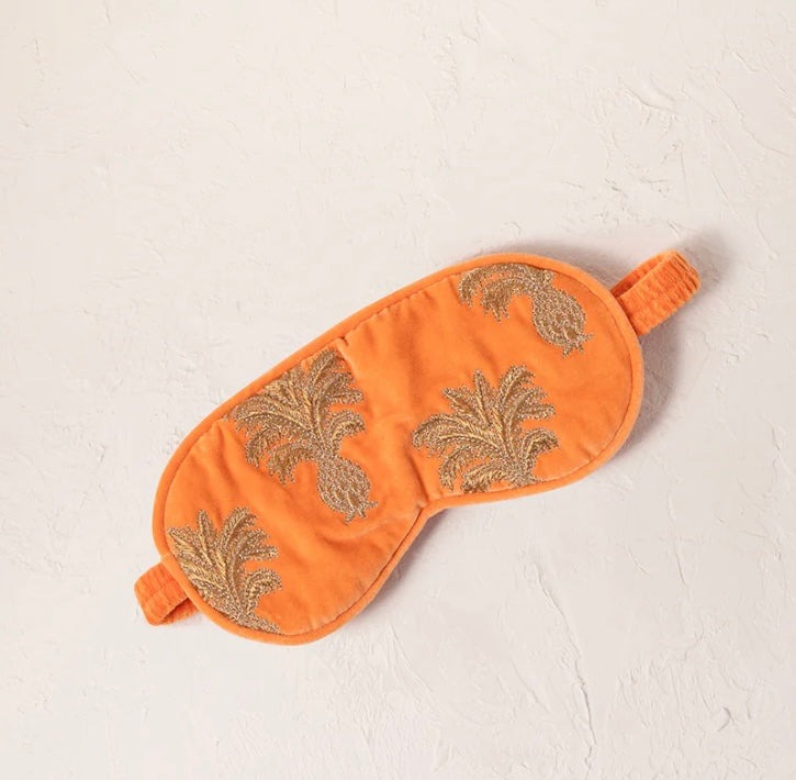 Pineapple Velvet Eye Mask - Orange