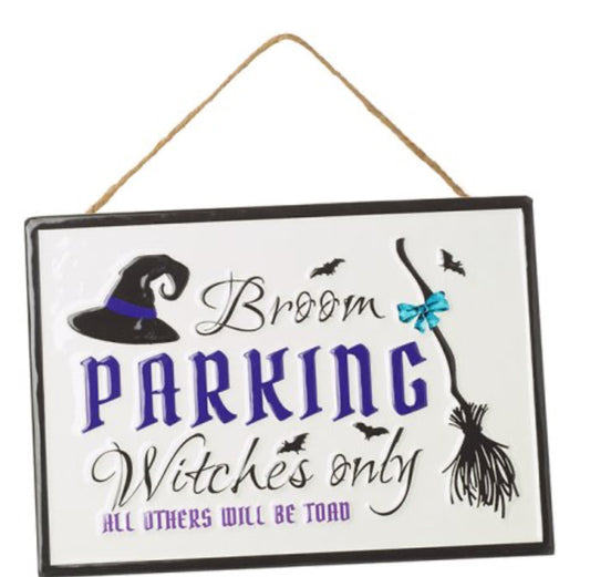 Metal Broom Parking Sign 25cm