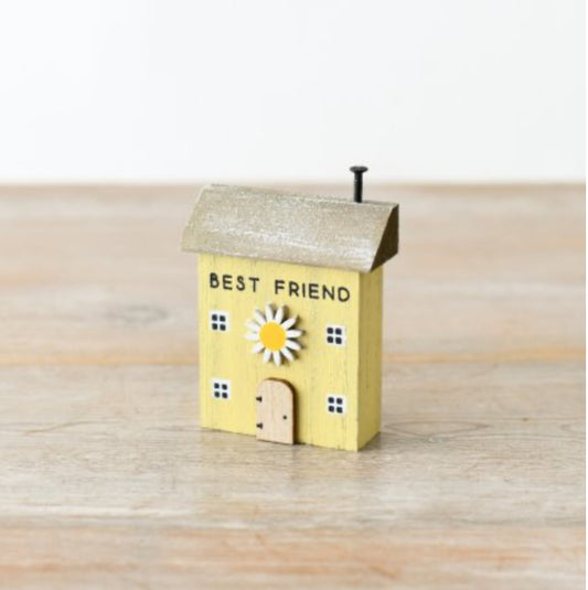 Yellow ‘Best Friend ‘ House 8.5 cm