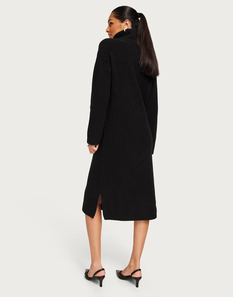 SLFBLOOMIE LS KNIT DRESS HALF ZIP