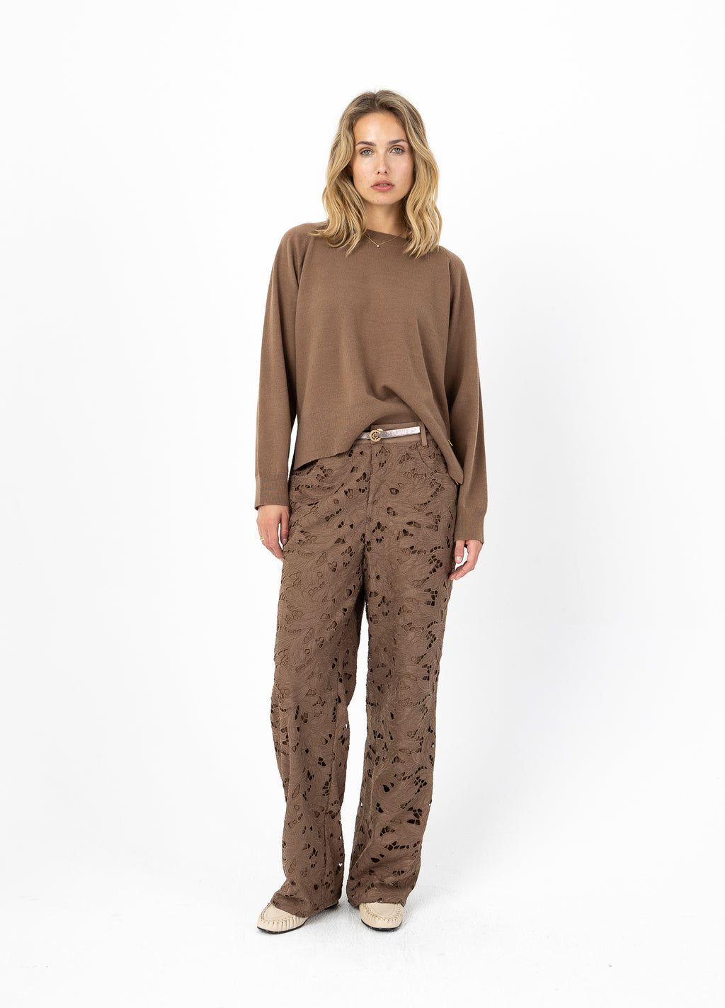 LACE PANTS - MOCCA MOUSSE