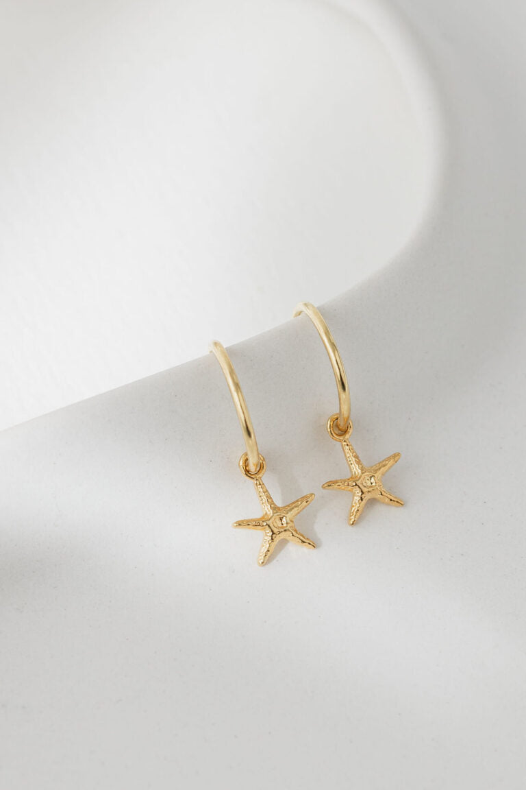 Gold Starfish Earrings
