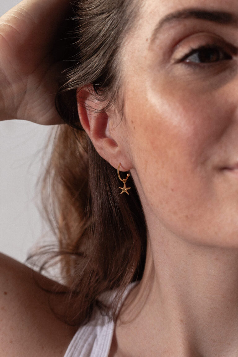 Gold Starfish Earrings