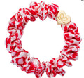 Gold Heart Silk Scrunchie - Red Leopard