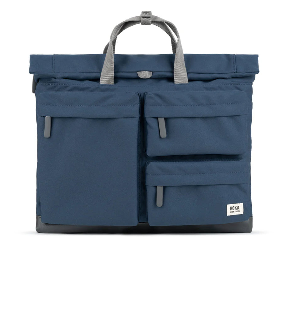 ROKA Blackfriars Deep Blue Recycled Canvas- Large